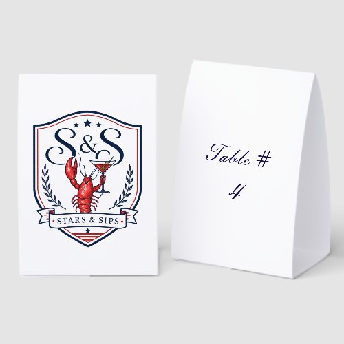 Stars & Sips Fourth of July America 250 Paper Table Tent