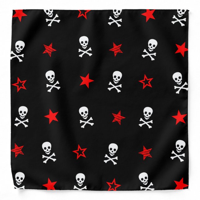 Stars, Skulls and Crossbones Bandana (Front)
