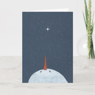 Stars Snowman In Remembrance Christmas Card