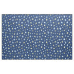 Stars Space Pattern Retro 1960s Geometric Blue Fabric