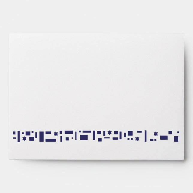 Stars & Square Bar Bat Mitzvah Invitation envelope (Front)