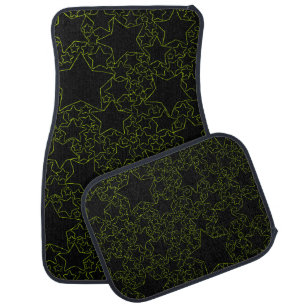 Stars, Stars, Stars - Lime Green Car Floor Mat