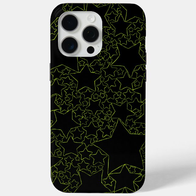 Stars, Stars, Stars - Lime Green  Case-Mate iPhone Case (Back)