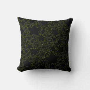 Stars, Stars, Stars - Lime Green Throw Pillow