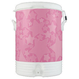 Stars, Stars, Stars - Pink Beverage Cooler