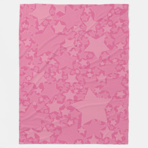 Stars, Stars, Stars - Pink Fleece Blanket