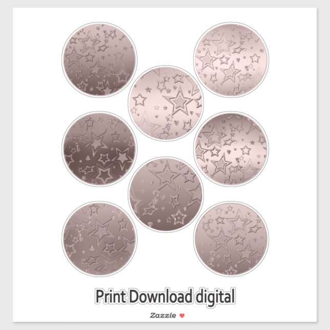 Stars, stickers, heart, wedding, engagement sticker (Sheet)