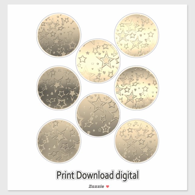 Stars, stickers, heart, wedding, engagement sticker (Sheet)