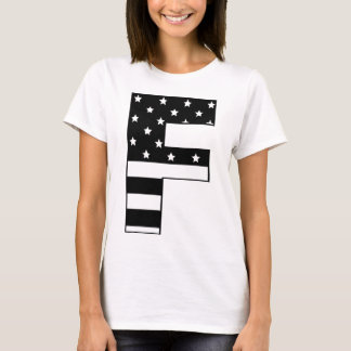 stars stripe letter F T-Shirt