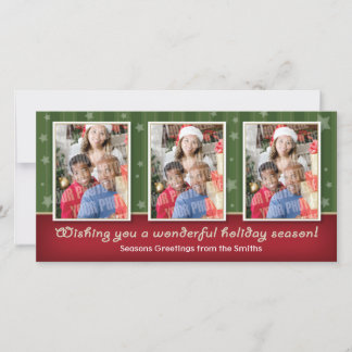 Stars & stripes 3 photo card