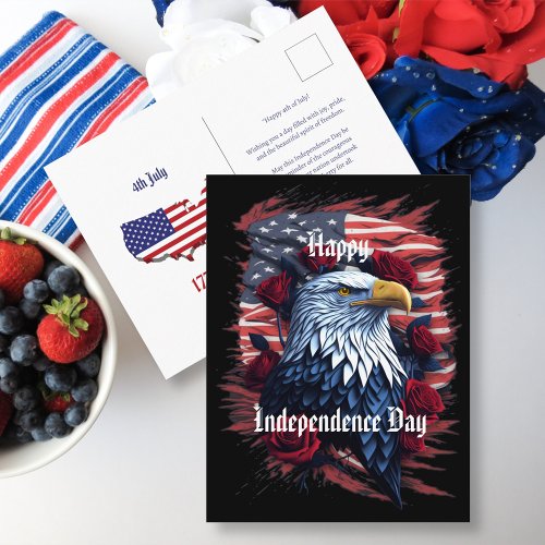 Stars Stripes 4th July Independence Day Greeting Postcard
