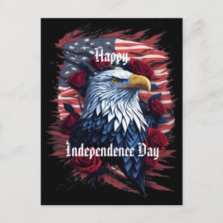 Stars Stripes 4th July Independence Day Greeting