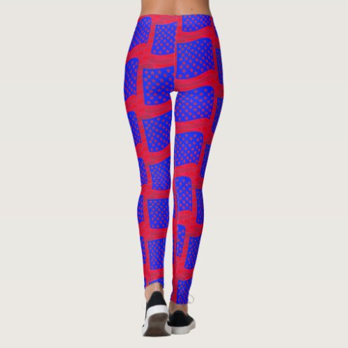 Stars  Stripes  Abstract Active Lady Leggings