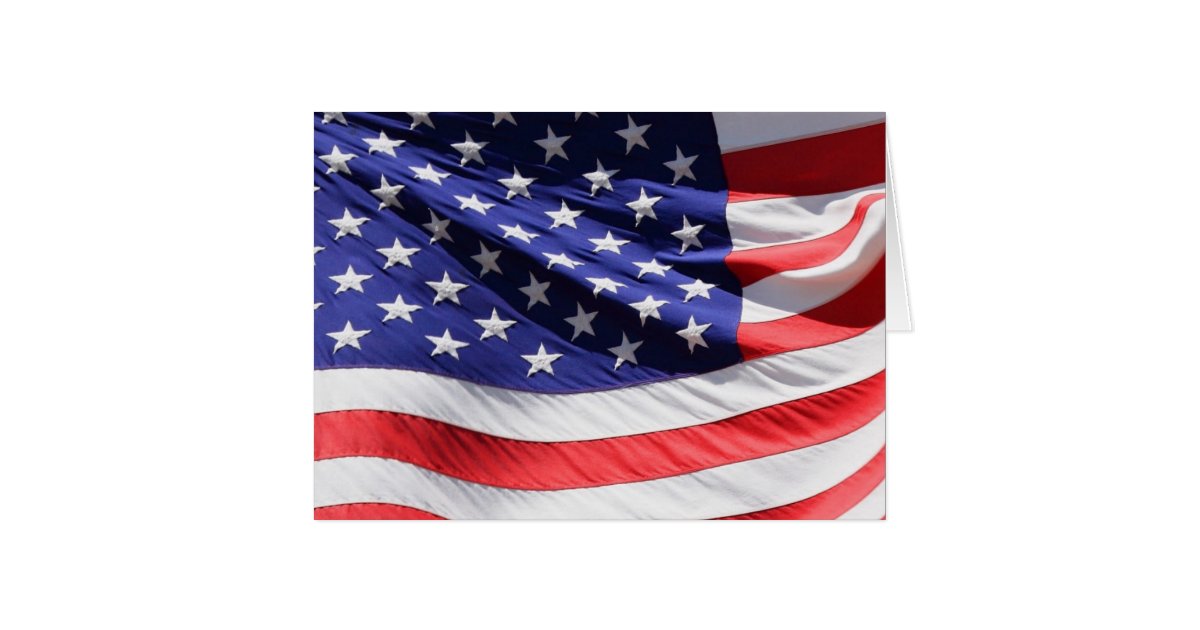 Stars & stripes American flag custom note card | Zazzle