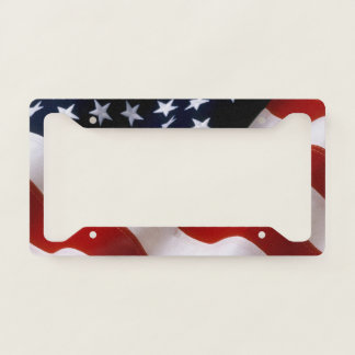 Stars & Stripes American Flag Patriot License Plate Frame