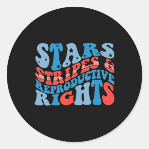 Stars Stripes And Equal Rights 4th Of July Women's Classic Round Sticker