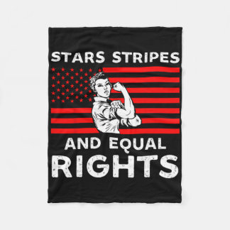 Stars Stripes And Equal Rights 4th Of July Womens  Fleece Blanket