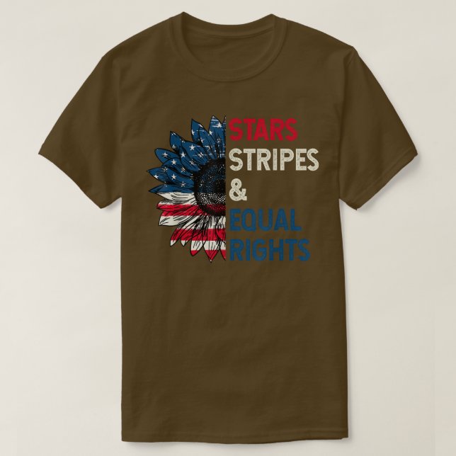 Stars Stripes And Equal Rights 4th Of July Women's T-Shirt (Design Front)