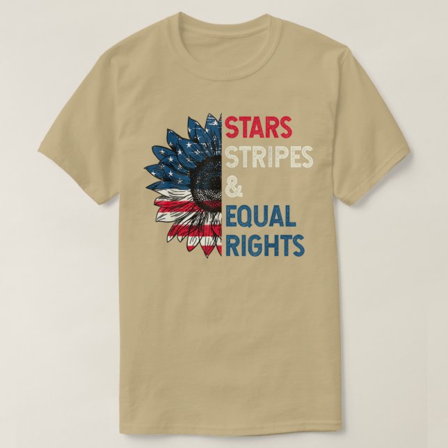 Stars Stripes And Equal Rights 4th Of July Women's T-Shirt (Design Front)