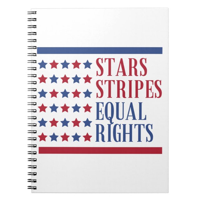 Stars stripes and equal rights notebook (Front)