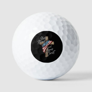 Stars Stripes and Jesus Christ Faith Patriot Golf Balls