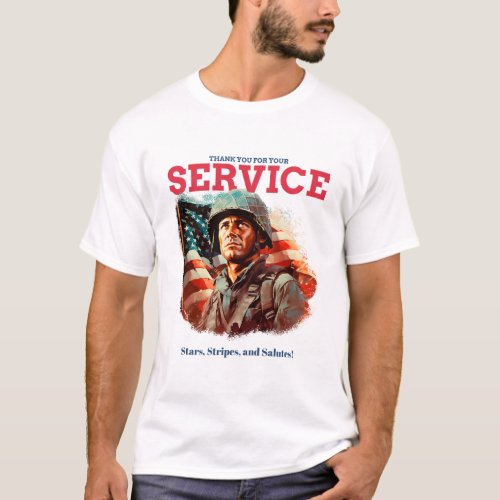 StarsStripes and Salutes Veterans Day  T_Shirt