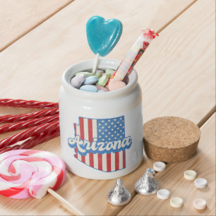 Stars & Stripes Arizona Silhouette Candy Jar