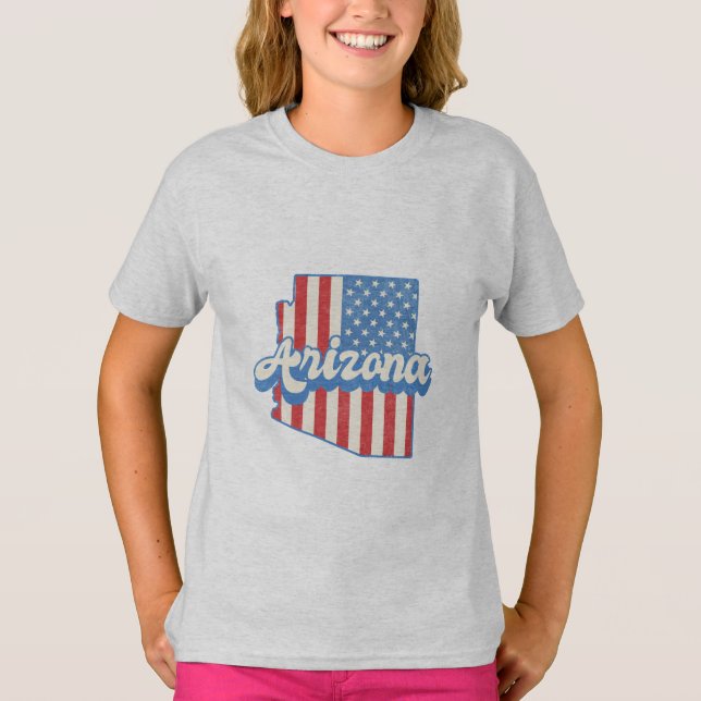 Stars & Stripes Arizona Silhouette T-Shirt (Front)