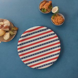 Stars Stripes Art Paper Plates
