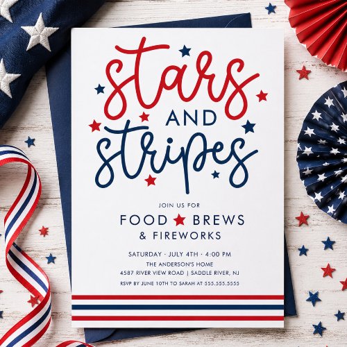 Stars & Stripes BBQ Invitation