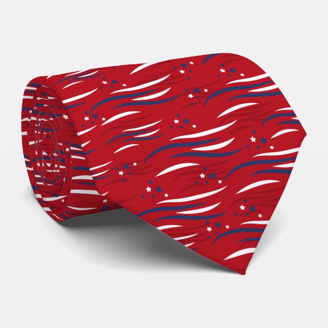 Stars & Stripes Celebration Neck Tie (Rolled)