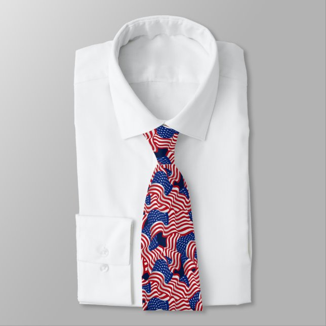 Stars & Stripes Celebration Neck Tie (Tied)