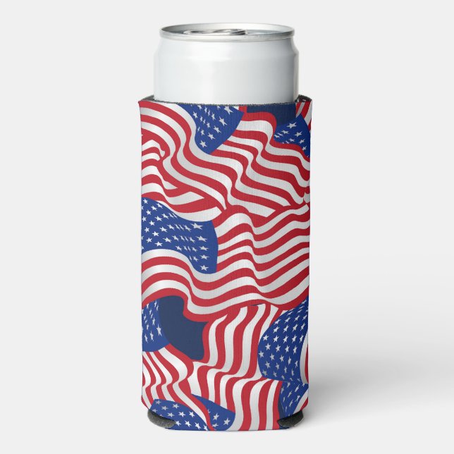 Stars & Stripes Celebration Seltzer Can Cooler (Seltzer Back)
