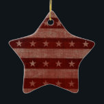 Stars & Stripes Ceramic Christmas Ornament<br><div class="desc">Text can be added to this ornament to make a personalized holiday gift. If you need help, just click on the contact link below to send the designer a personal detailed message.</div>