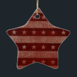 Stars & Stripes Ceramic Christmas Ornament<br><div class="desc">Text can be added to this ornament to make a personalized holiday gift. If you need help,  just click on the contact link below to send the designer a personal detailed message.</div>