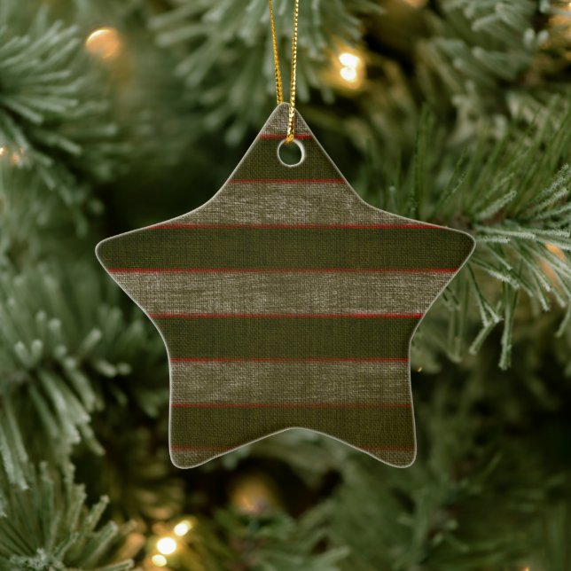 Stars & Stripes Ceramic Christmas Ornament (Tree)