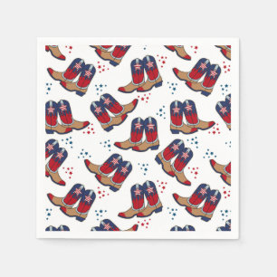 Stars, Stripes & Cowboy Boots – Patriotic Party Napkins