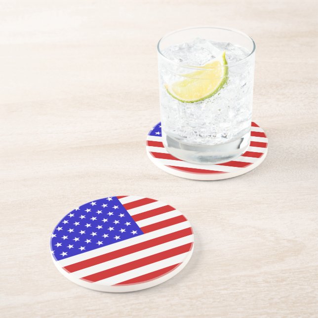 Stars & Stripes Drink Coaster (Side)