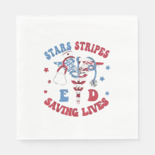 Stars Stripes E D Saving Lives Napkins