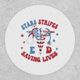 Stars Stripes E D Saving Lives Patch