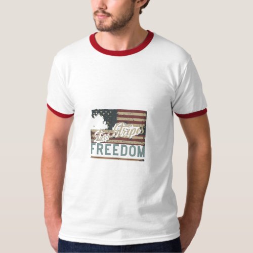 Stars Stripes Freedom A Vibrant Tribute to Libert T_Shirt