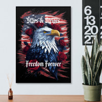 Stars Stripes Freedom Forever Eagle American Flag