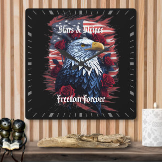 Stars Stripes Freedom Forever Eagle American Flag
