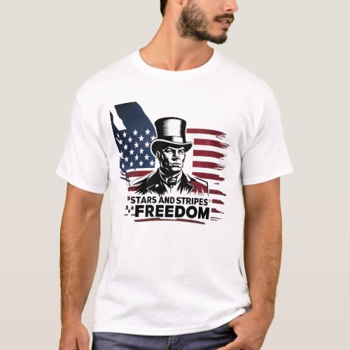 Stars Stripes Freedom  T_Shirt