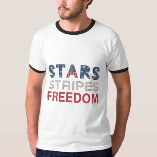 Stars Stripes FreedomWear Your Freedom Loud  Pr T_Shirt