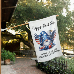Stars, Stripes, & Gnome Pride  House Flag