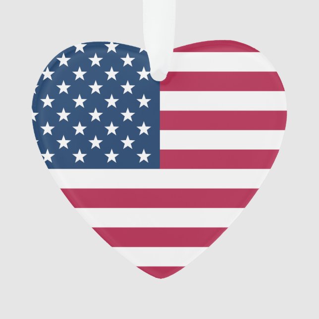 Stars & Stripes Heart Ornament (Front)