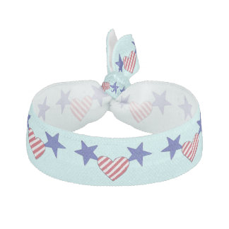 Stars Stripes Hearts Patriotic Hair Ties