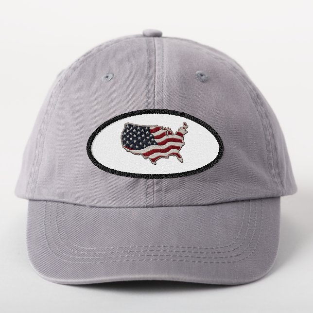 🧷Stars & Stripes Map Patch 🇺🇸🧵 (On Headwear)