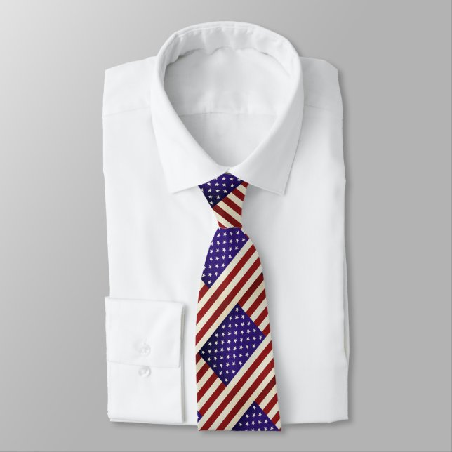Stars & Stripes Neck Tie (Tied)